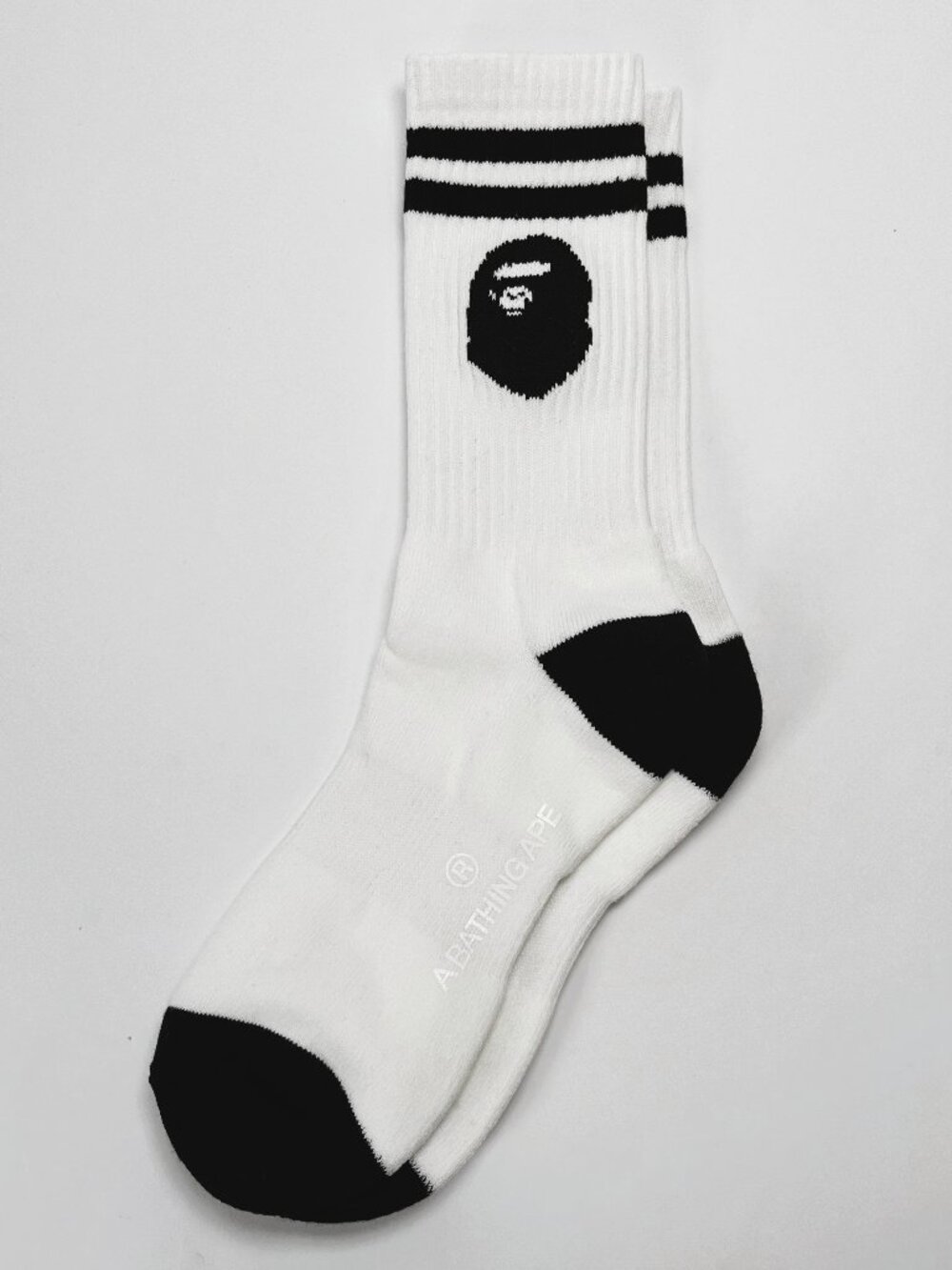 Ape Head Rib Socks - Cushioned Crew Socks - Unisex - Size M